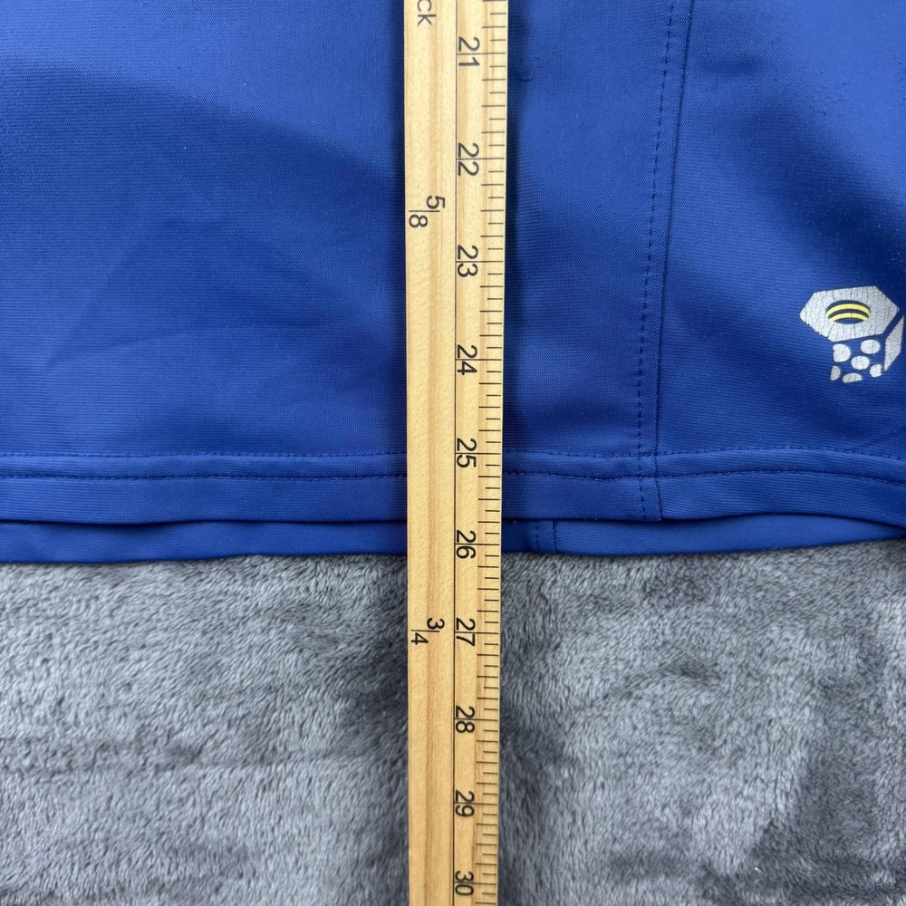 Mountain Hardwear Pullover Mens Medium Blue 1/4 Zip Made in USA Fleece Pocket - Picture 8 of 10